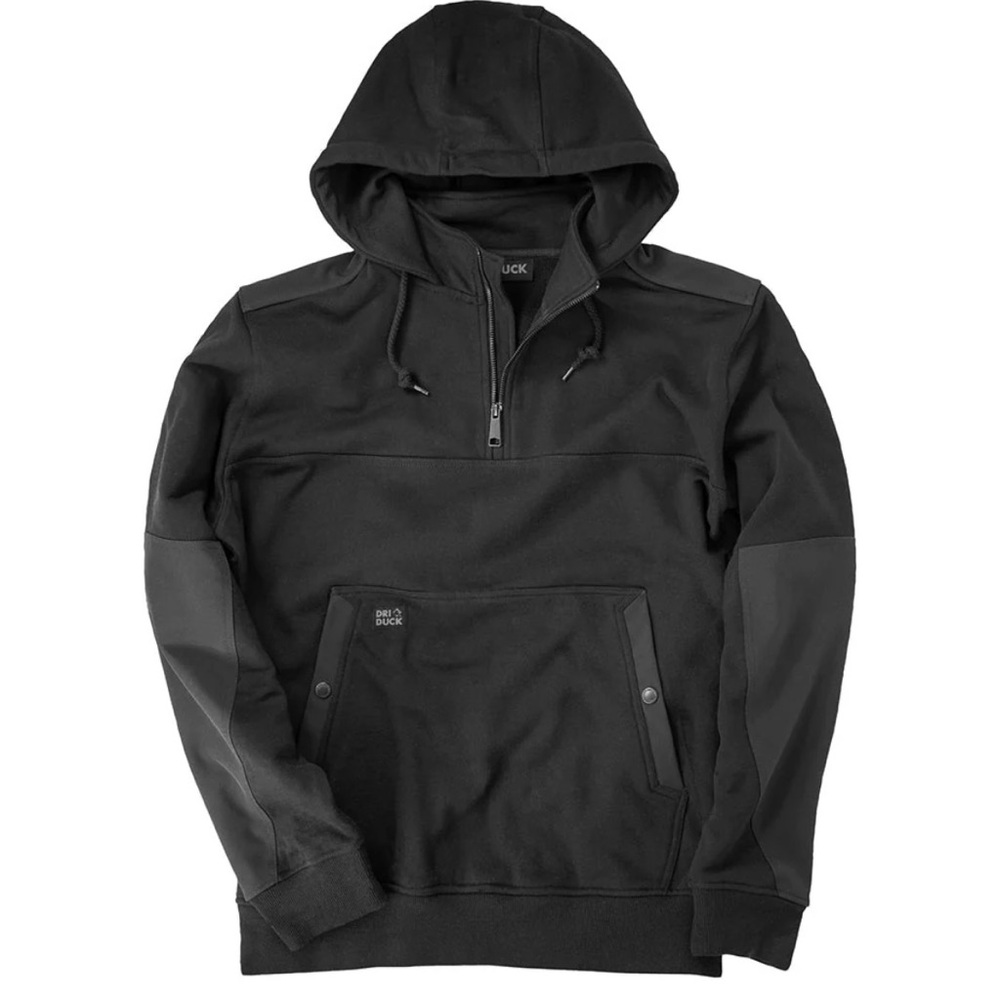 NWT Dri Duck Mission Fleece Quarter Zip Black Jacket Hoodie Men’s S